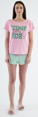 Женская пижама с шортами Andrews, розовая цена и информация | Женские пижамы, ночнушки | pigu.lt