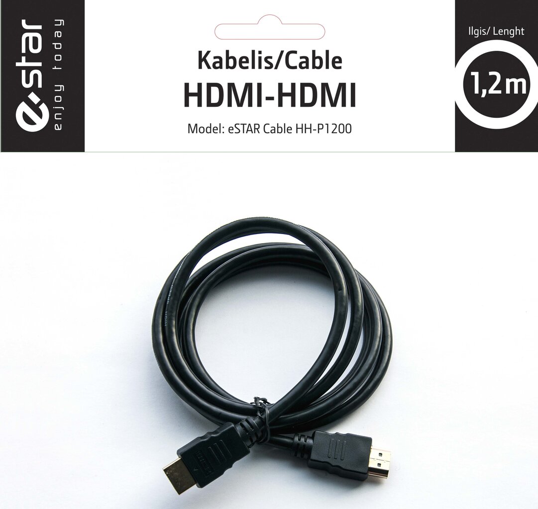 Kabelis HDMI-HDMI 1.2m kaina ir informacija | Kabeliai ir laidai | pigu.lt