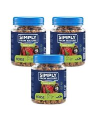 Simply From Nature Smart Bites su arkliena, 3x130 g kaina ir informacija | Skanėstai šunims | pigu.lt