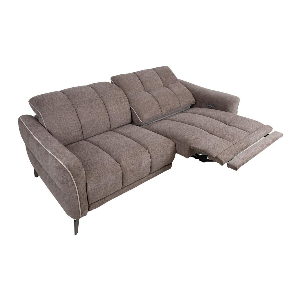 Sofa-reglaineris Home4you Cathy, 162x100x100 cm, ruda kaina ir informacija | Sofos | pigu.lt