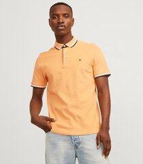 Jack & Jones polo marškinėliai vyrams 12136668*11, oranžiniai kaina ir informacija | Vyriški marškinėliai | pigu.lt