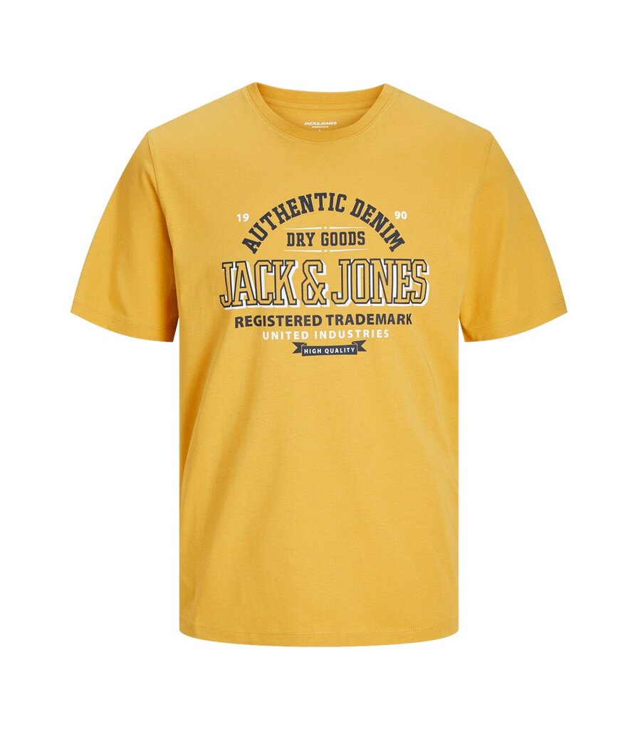Jack & Jones marškinėliai vyrams 12254862*01, geltoni цена и информация | Vyriški marškinėliai | pigu.lt