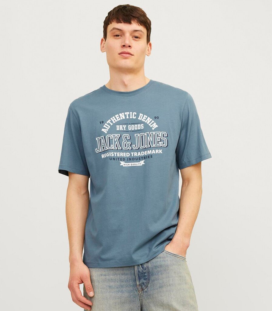 Jack & Jones marškinėliai vyrams 12254862*03, mėlyni цена и информация | Vyriški marškinėliai | pigu.lt