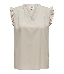 ONLY женская блузка 15319921*02, светло-бежевый/moon 5715517453496 цена и информация | Женские блузки, рубашки | pigu.lt