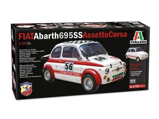 Italeri - 1965 FIAT Abarth 695 SS Assetto Corsa, 1/12, 4705 цена и информация | Конструкторы и кубики | pigu.lt