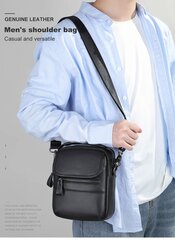 Мужская кожаная сумка ABIMAEL цена и информация | Мужские сумки | pigu.lt