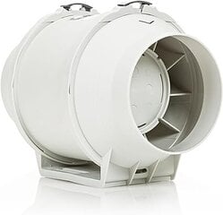 Vamzdžių ventiliatorius 100 mm STERR, IP44, baltas kaina ir informacija | Oro reguliavimo įrangos priedai | pigu.lt