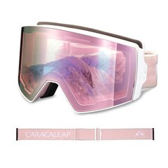 Slidinėjimo akiniai Caracaleap OTG, rožiniai kaina ir informacija | Slidinėjimo akiniai | pigu.lt