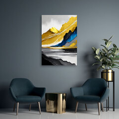 Paveikslas Auksinių kalnų abstrakcija kaina ir informacija | Reprodukcijos, paveikslai | pigu.lt