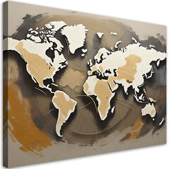 Paveikslas Retro pasaulio žemėlapis kaina ir informacija | Reprodukcijos, paveikslai | pigu.lt