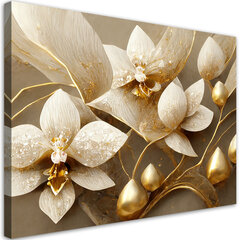 Paveikslas Auksinės glamūrinės orchidėjos kaina ir informacija | Reprodukcijos, paveikslai | pigu.lt