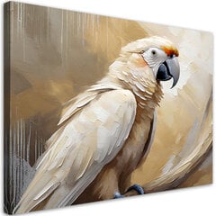 Картина маслом SILVER 80x100см, попугай цена и информация | Репродукции, картины | pigu.lt