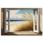 Paveikslas Takelis į paplūdimį, vaizdas pro langą цена и информация | Reprodukcijos, paveikslai | pigu.lt