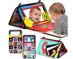 Sensorinė knyga-kilimėlis kūdikiams, su veidrodžiu kaina ir informacija | Žaislai kūdikiams | pigu.lt