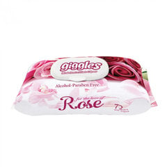 Rožių kvapo drėgnos servetėlės Giggles, 72 vnt. kaina ir informacija | Drėgnos servetėlės, paklotai | pigu.lt