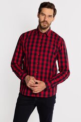 Рубашки M REY KZ72 RED M REY KZ72 RED-XXL цена и информация | Рубашка мужская | pigu.lt