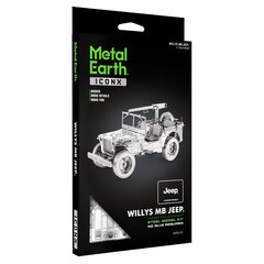Metalinis 3D konstruktorius Metal Earth Willys Jeep kaina ir informacija | Konstruktoriai ir kaladėlės | pigu.lt