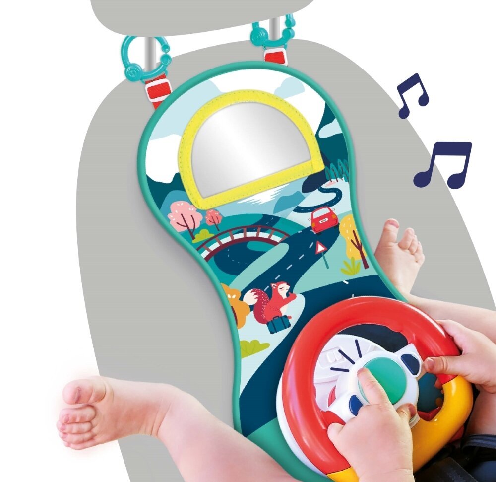Interaktyvus prikabinamas automobilio vairas Ludi цена и информация | Žaislai kūdikiams | pigu.lt