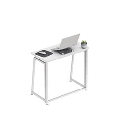 Складной письменный стол Лидер 1.5 белый цена и информация | Компьютерные, письменные столы | pigu.lt