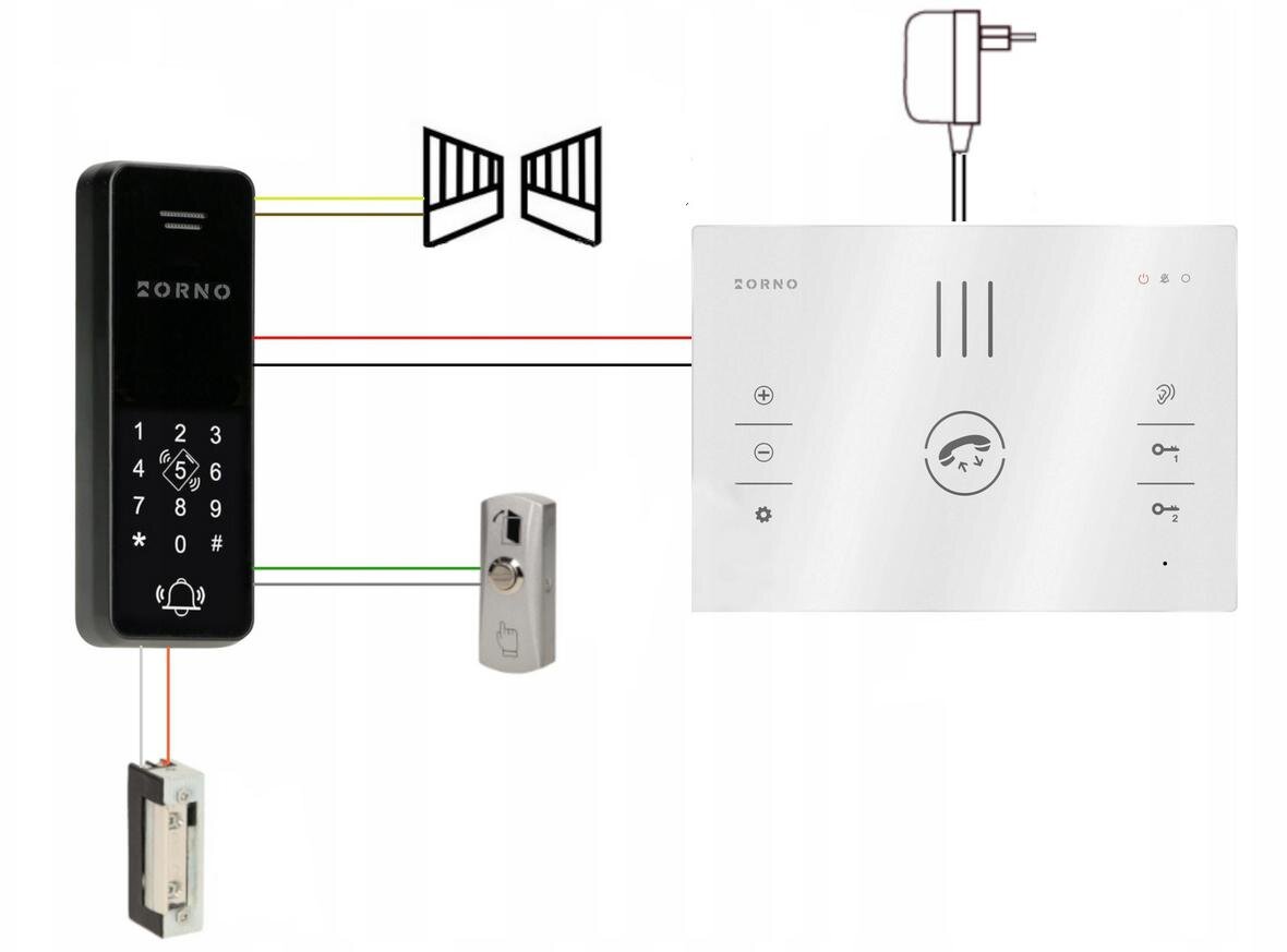 Intercom Orno OR-Dom-BA-933/W kaina ir informacija | Domofonai | pigu.lt