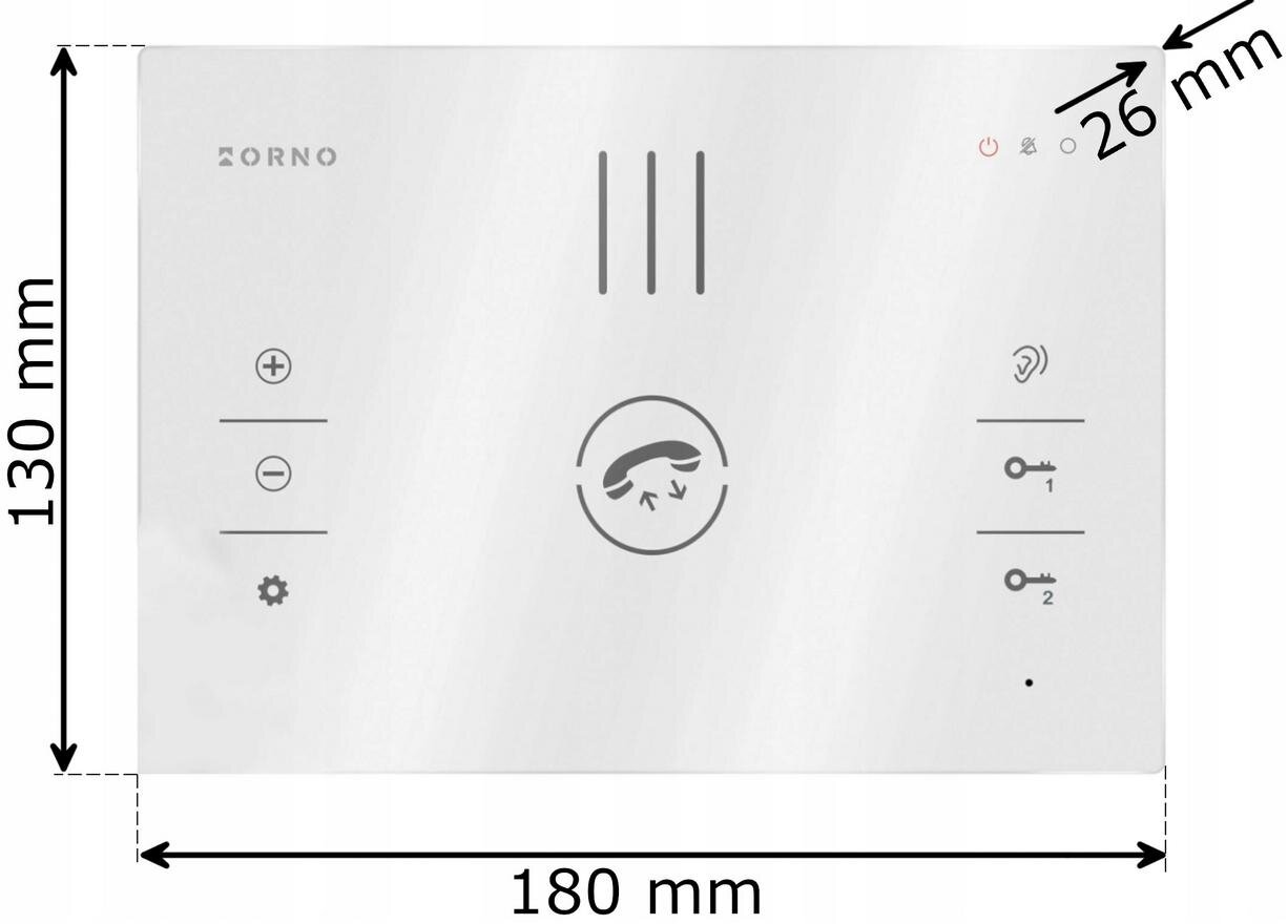 Intercom Orno OR-Dom-BA-933/W kaina ir informacija | Domofonai | pigu.lt