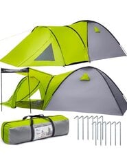 Туристическая палатка с крыльцом Maverick, 4 человека, 4,6х2,15м зеленый/серый цена и информация | Палатки | pigu.lt