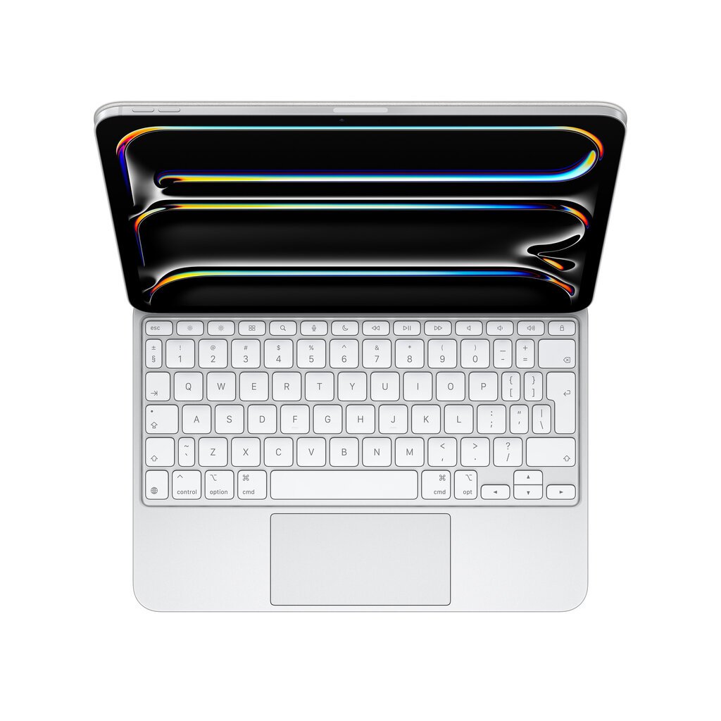 Magic Keyboard for iPad Pro 11‑inch (M4) - International English - White MWR03Z/A kaina ir informacija | Planšečių, el. skaityklių dėklai | pigu.lt