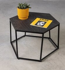 Nuuk Stalas, 73x64xh 44cm, juodas kaina ir informacija | Lauko stalai, staliukai | pigu.lt