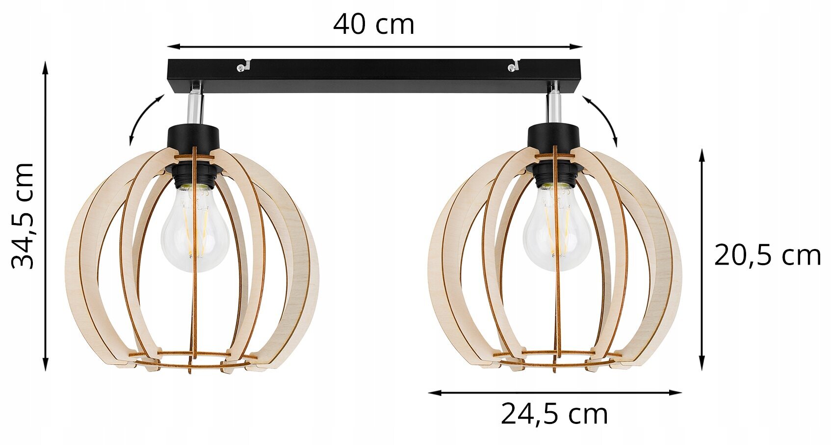 LightHome pakabinamas šviestuvas Timber kaina ir informacija | Pakabinami šviestuvai | pigu.lt