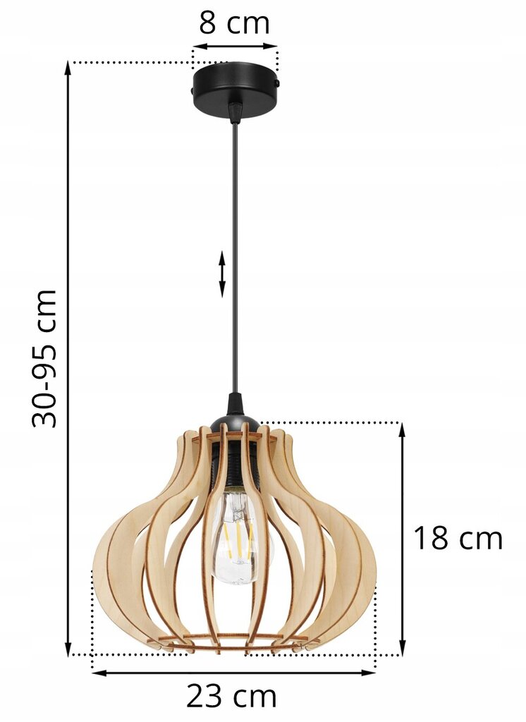 LightHome pakabinamas šviestuvas Timber цена и информация | Pakabinami šviestuvai | pigu.lt