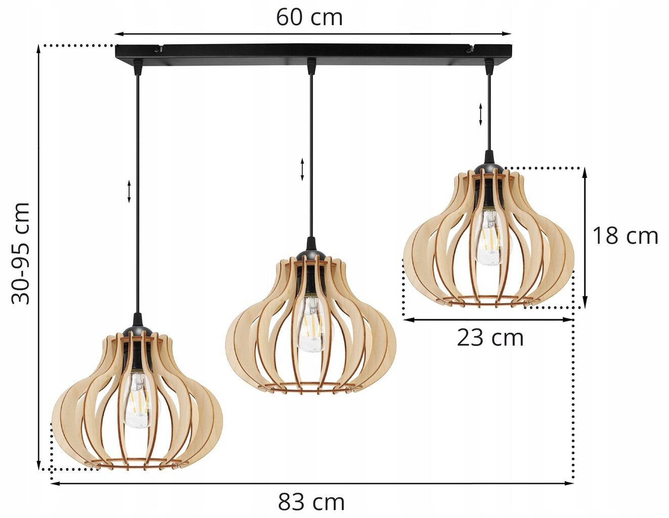 LightHome pakabinamas šviestuvas Timber kaina ir informacija | Pakabinami šviestuvai | pigu.lt