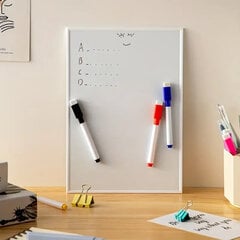 Magnetinė rašymo lenta, 28x20 cm + žymekliai, 3 vnt. kaina ir informacija | Kanceliarinės prekės | pigu.lt