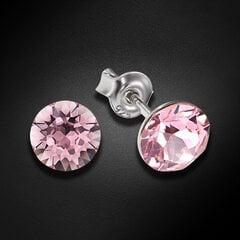 Sidabriniai auskarai moterims DiamondSky Classic Light Rose su Swarovski kristalais DS02A924 kaina ir informacija | Auskarai | pigu.lt