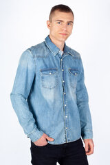 Džinsiniai marškiniai vyrams Ltb Jeans, mėlyni kaina ir informacija | Vyriški marškiniai | pigu.lt