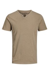 Marškinėliai vyrams Jack & Jones 12164972CROCKERY, smėlio spalvos цена и информация | Мужские футболки | pigu.lt