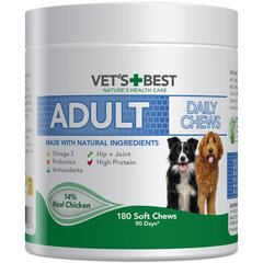 Жевательные лакомства Vets Best Adult для взрослых собак, 180 штук цена и информация | Лакомства для собак | pigu.lt