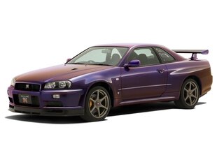 Aoshima - The Snap Kit Nissan R34 Skyline GT-R Midnight Purple, 1/32, 06252 цена и информация | Конструкторы и кубики | pigu.lt