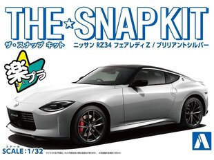 Aoshima - The Snap Kit Nissan RZ34 Fairlady Z Brilliant Silver, 1/32, 06263 цена и информация | Конструкторы и кубики | pigu.lt