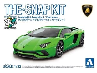 Aoshima - The Snap Kit Lamborghini Aventador S Pearl Green, 1/32, 06348 цена и информация | Конструкторы и кубики | pigu.lt