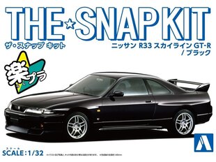Surenkama mašina Aoshima The Snap Kit Nissan R33 Skyline GT-R Black цена и информация | Конструкторы и кубики | pigu.lt
