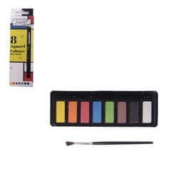 Akvareliniai dažai, 8 spalvos kaina ir informacija | Piešimo, tapybos, lipdymo reikmenys | pigu.lt