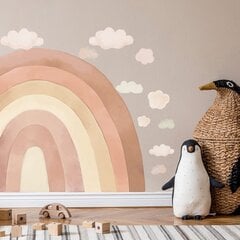 Наклейки для стен Pastelowe Love бежевые радуга цена и информация | Интерьерные наклейки | pigu.lt