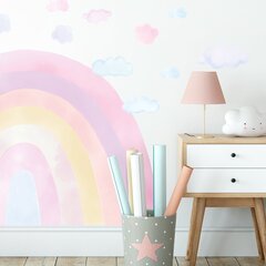 Наклейки для стен Pastelowe Love розовые радуга цена и информация | Интерьерные наклейки | pigu.lt