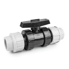 Vožtuvas Bradas PN16, 32 mm/32 mm, baltas/juodas цена и информация | Оборудование для полива | pigu.lt