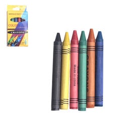 Kreidelių rinkinys Crayons, 6 vnt. kaina ir informacija | Piešimo, tapybos, lipdymo reikmenys | pigu.lt
