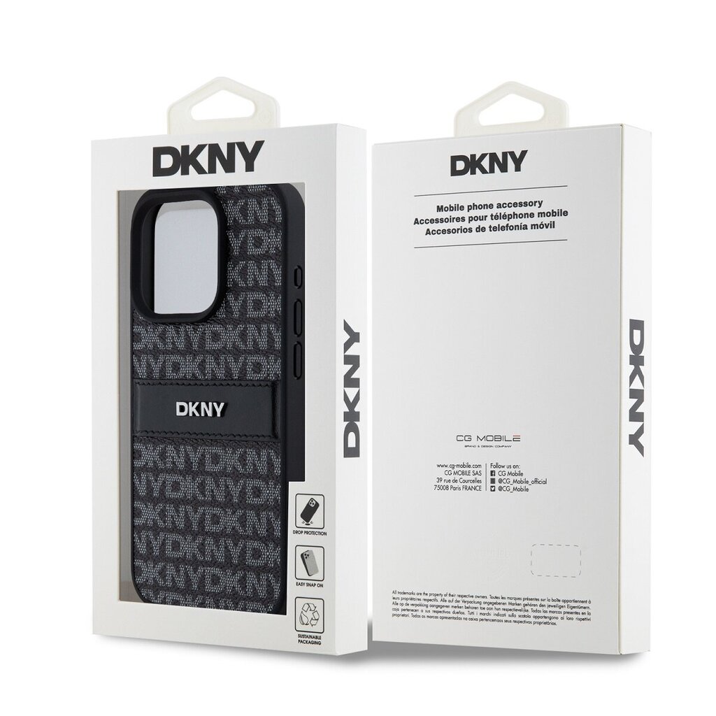 DKNY Leather Repeat Pattern Tonal Stripe Case kaina ir informacija | Telefono dėklai | pigu.lt