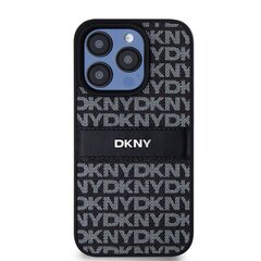 DKNY PU Leather Repeat Pattern Tonal Stripe Case for iPhone 15 Pro Max Blue цена и информация | Чехлы для телефонов | pigu.lt
