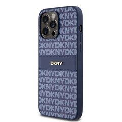 DKNY PU Leather Repeat Pattern Tonal Stripe Case for iPhone 15 Pro Max Blue цена и информация | Чехлы для телефонов | pigu.lt