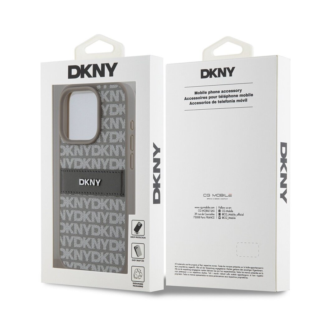 DKNY Leather Repeat Pattern Tonal Stripe Case kaina ir informacija | Telefono dėklai | pigu.lt