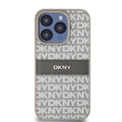 DKNY PU Leather Repeat Pattern Tonal Stripe Case for iPhone 15 Pro Max Blue цена и информация | Чехлы для телефонов | pigu.lt